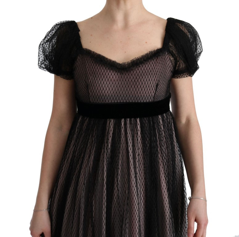 Dolce & Gabbana Black Pink Silk Long Shift Dress - PreLoved & Luxe