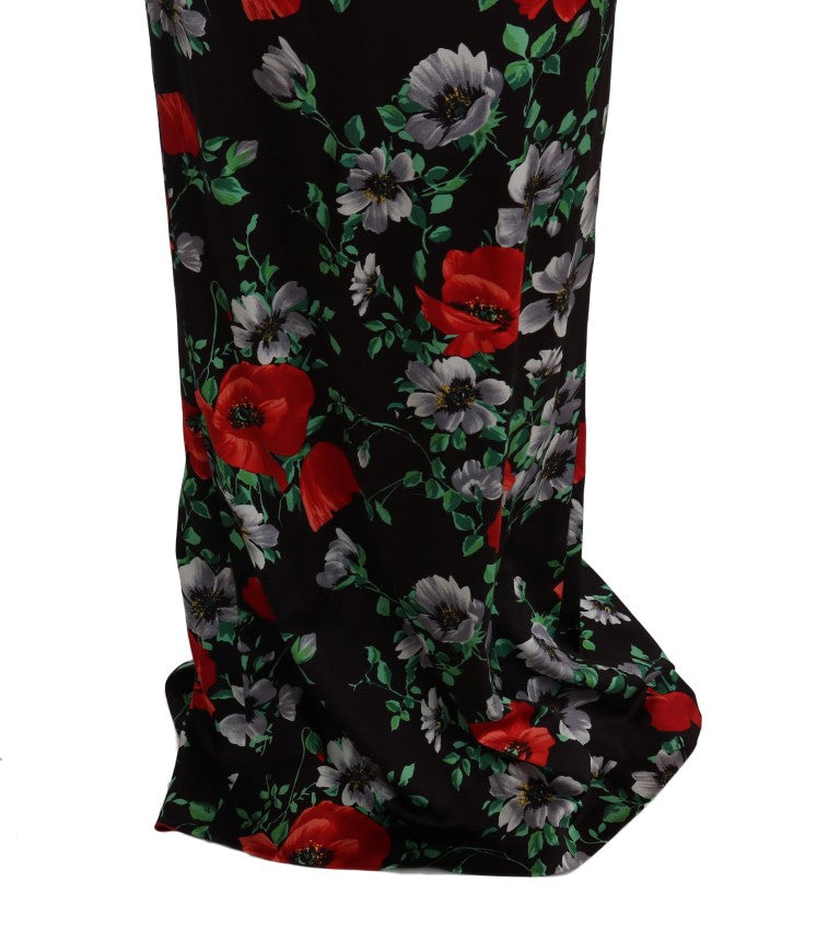 Dolce & Gabbana Multicolor Floral Print Stretch Sheath Long Dress - PreLoved & Luxe