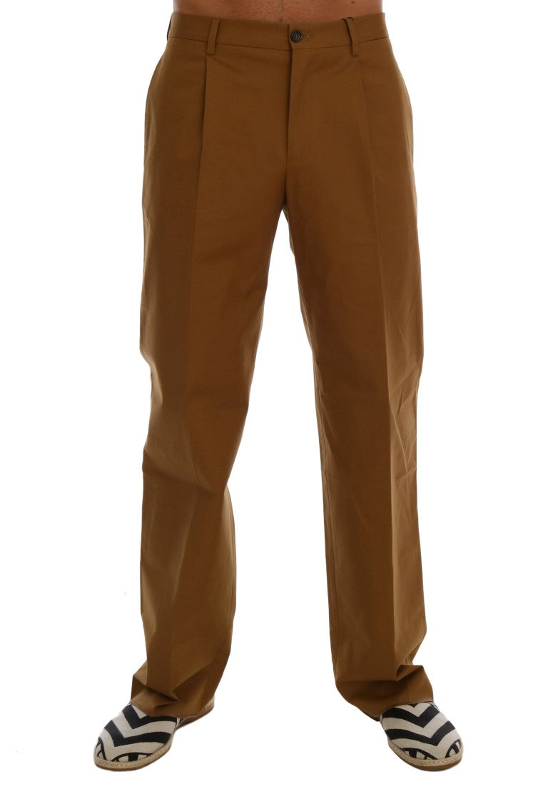 Dolce & Gabbana Brown Stretch Cotton Pants - PreLoved & Luxe