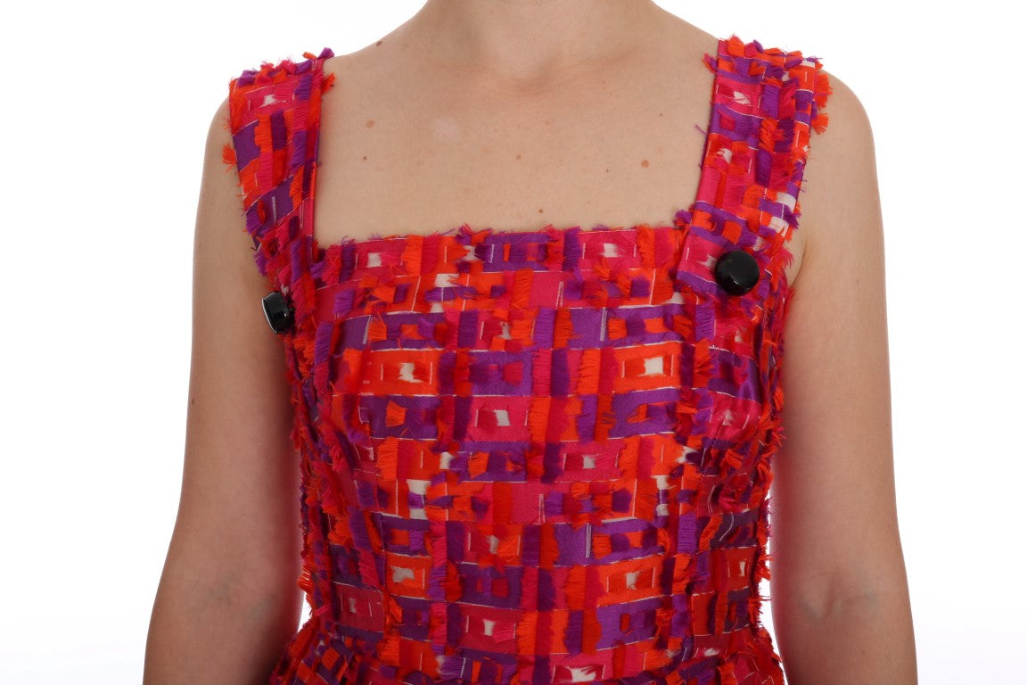 Dolce & Gabbana Pink Patterned A-line Above Knees Dress - PreLoved & Luxe