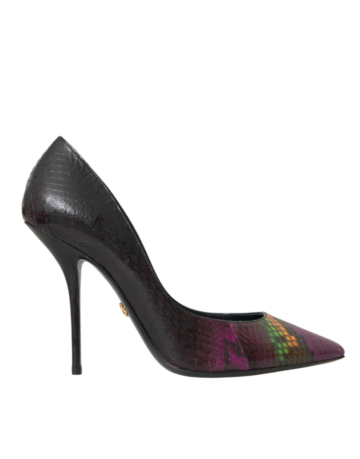 New Dolce & Gabbana Multicolor Exotic Leather Heels Pumps Shoes