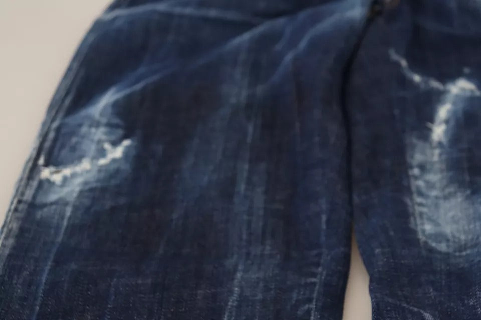 Dsquared² Blue Icon High Waist Straight Denim ton Jeans