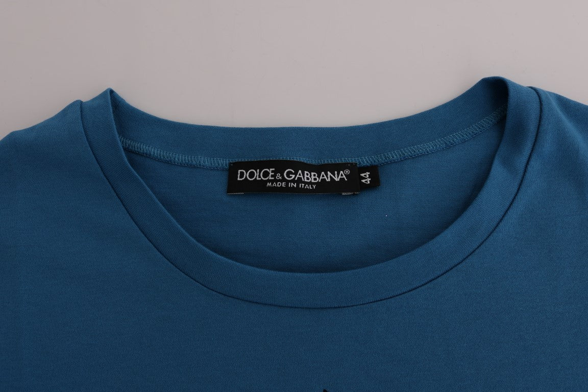 Dolce & Gabbana Blue Cotton 2017 Motive T-Shirt - PreLoved & Luxe