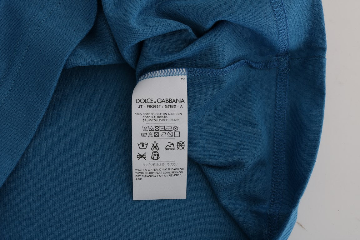 Dolce & Gabbana Blue Cotton 2017 Motive T-Shirt - PreLoved & Luxe