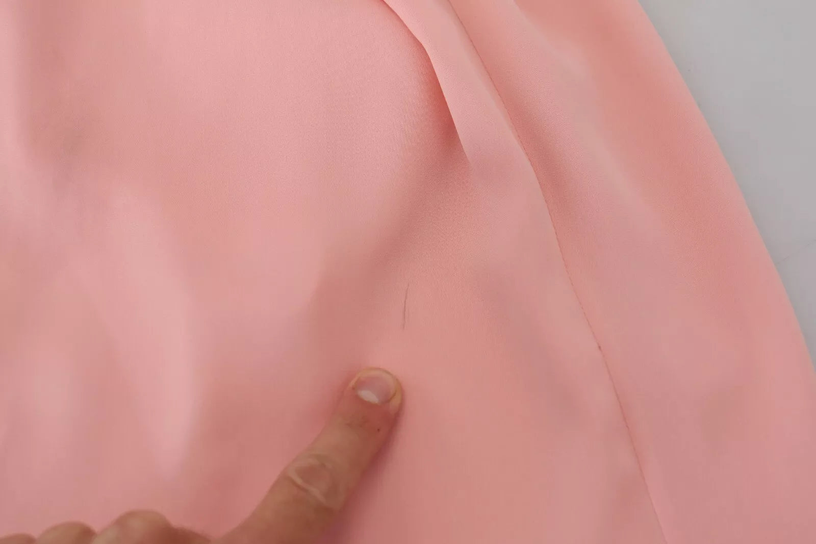 Pre-Owned Dolce & Gabbana Pink Silk Stretch Strapless Sheath Midi Dress Women's - Very Good