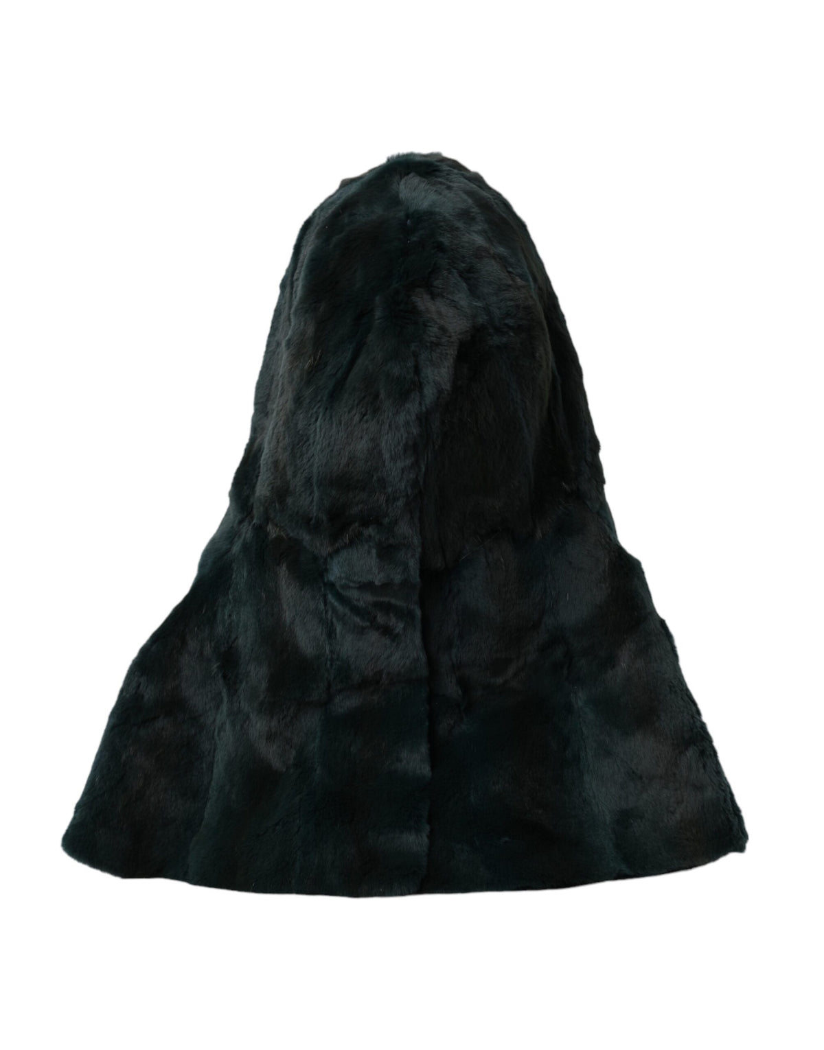 New Dolce & Gabbana Black Weasel Fur Whole Head Wrap Hat
