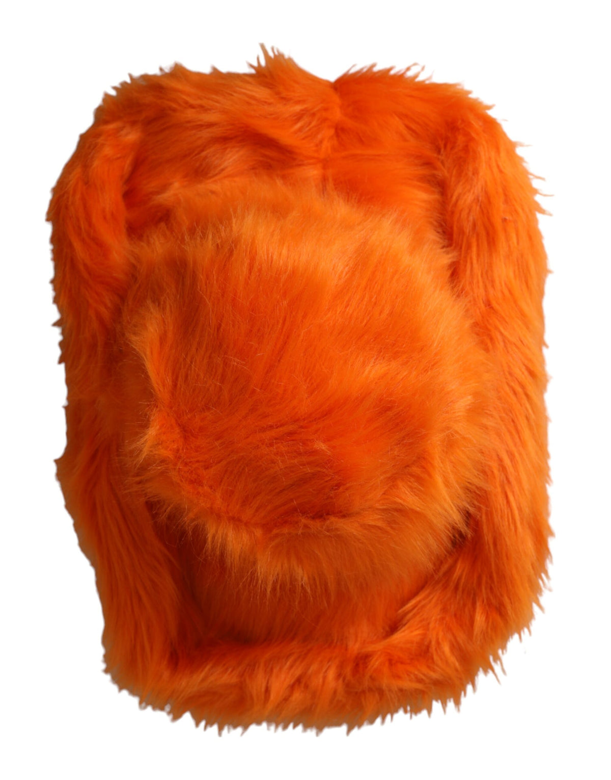 New Dolce & Gabbana Orange Faux Fur Fedora Hat