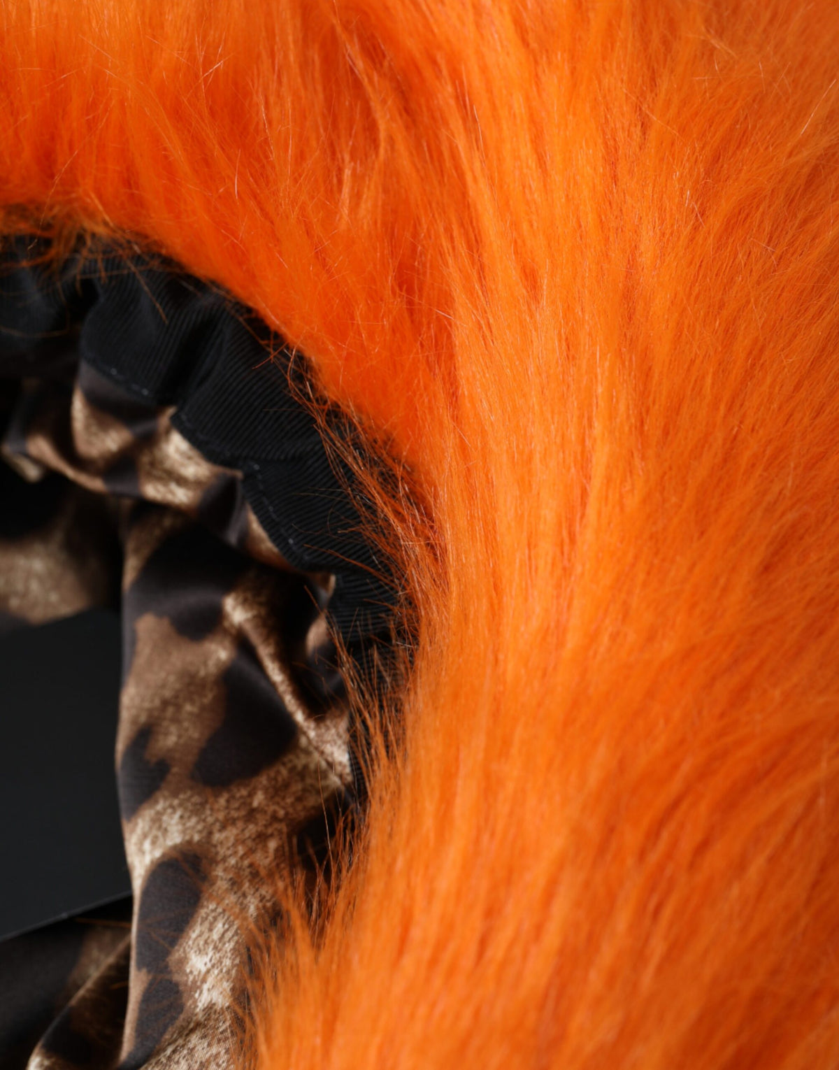 New Dolce & Gabbana Orange Faux Fur Fedora Hat