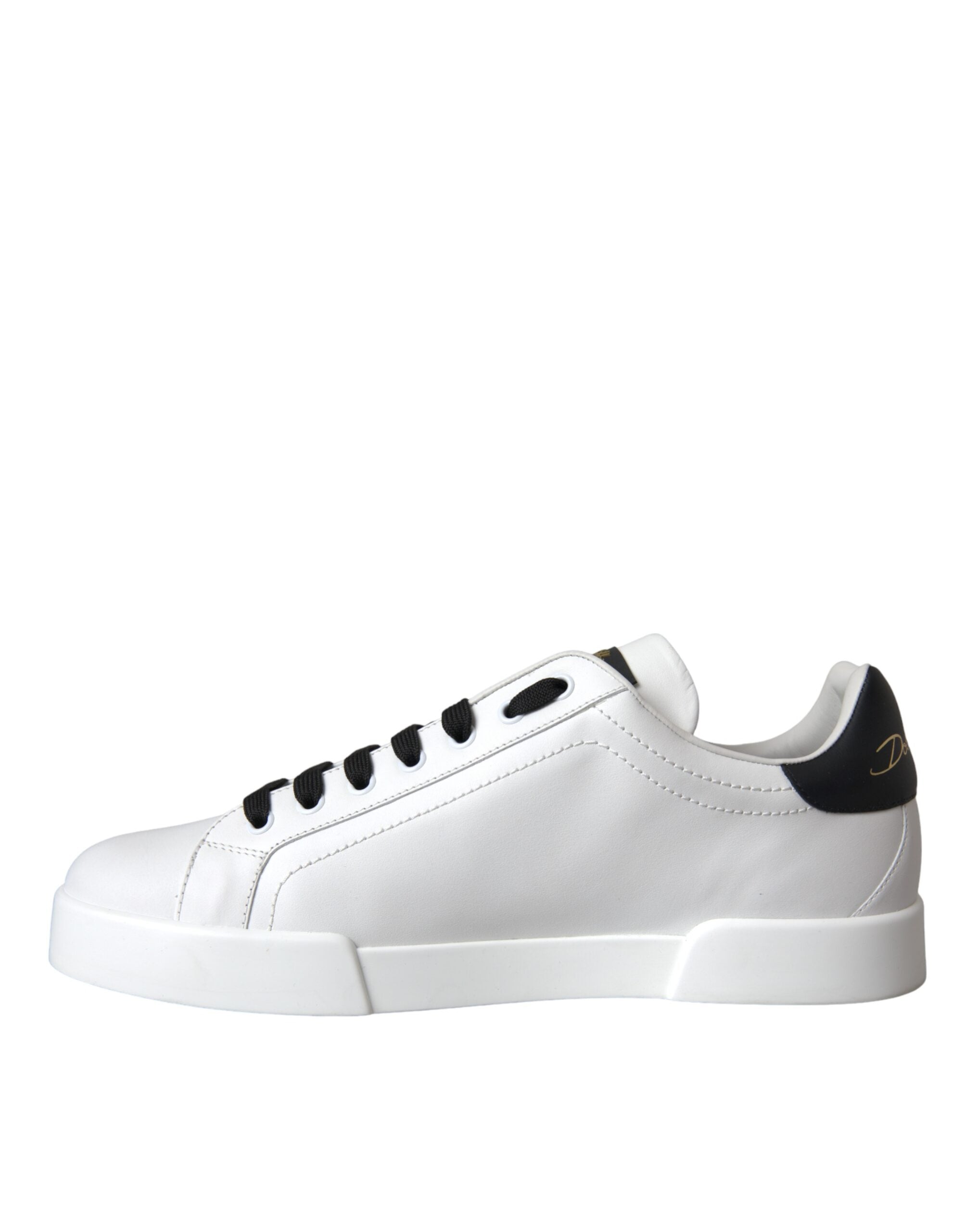 New Dolce & Gabbana White Leather DG Logo Casual Low Top Sneakers Shoes