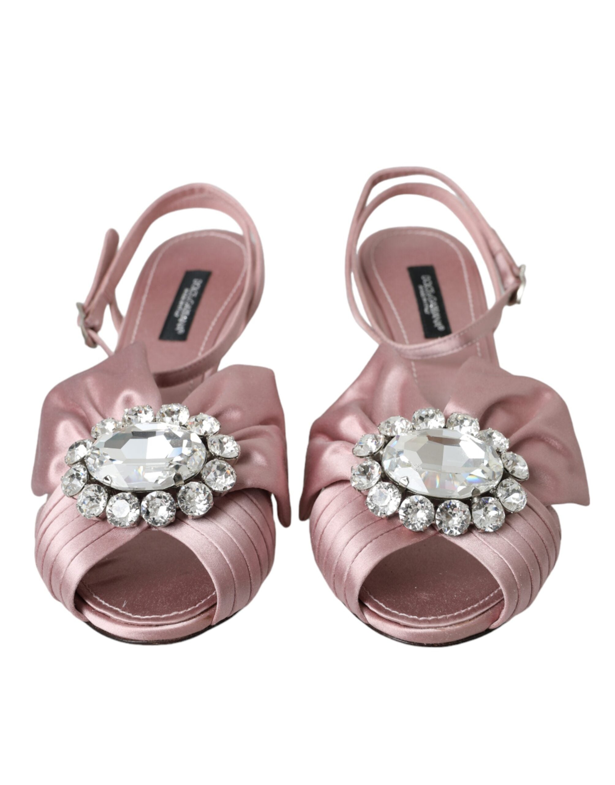 New Dolce & Gabbana Pink Keira Crystal Heels Sandals Shoes