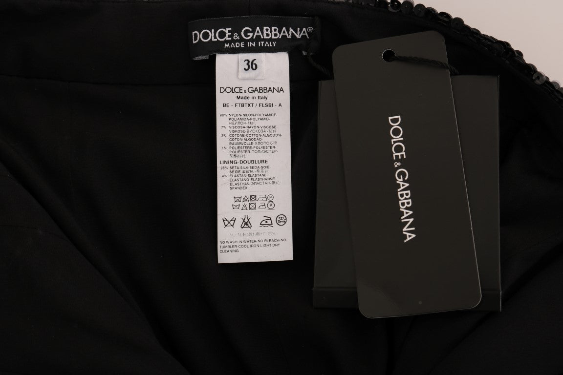 Dolce & Gabbana Black Sequined Fashion Shorts - PreLoved & Luxe
