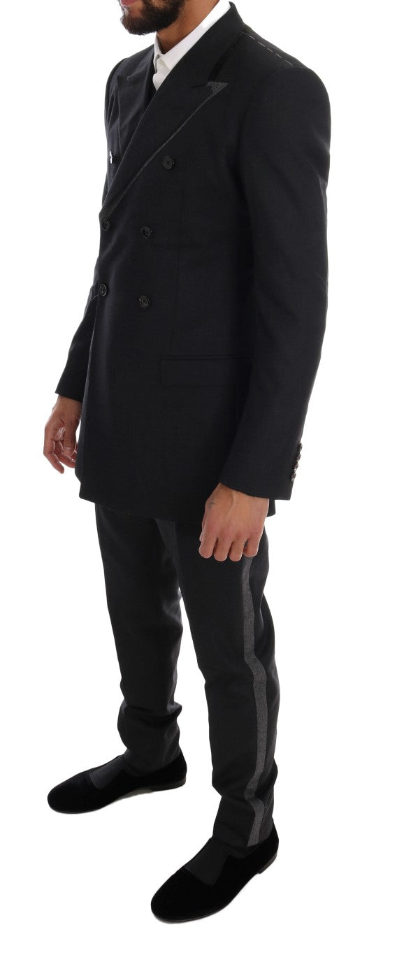 Dolce & Gabbana Gray Wool Double Breasted 3 Piece Suit - PreLoved & Luxe