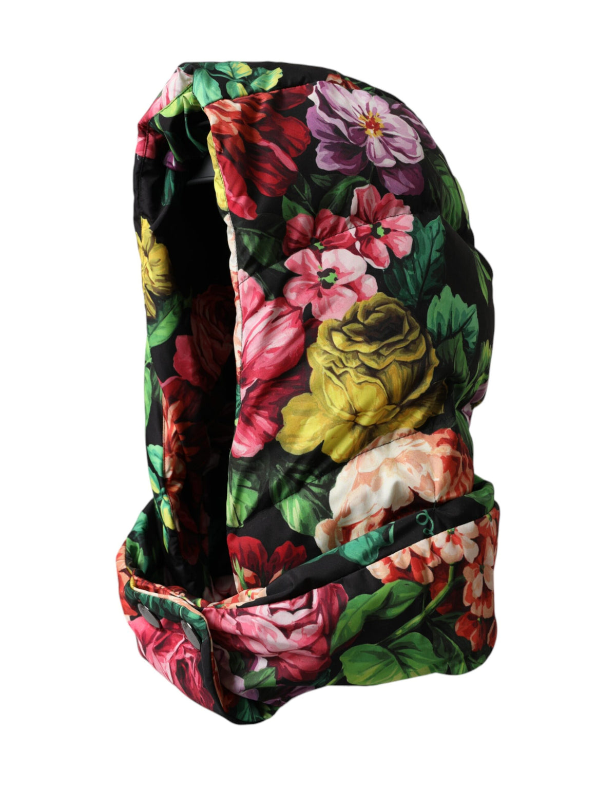 New Dolce & Gabbana Hat Multicolor Floral Whole Head Wrap Hat