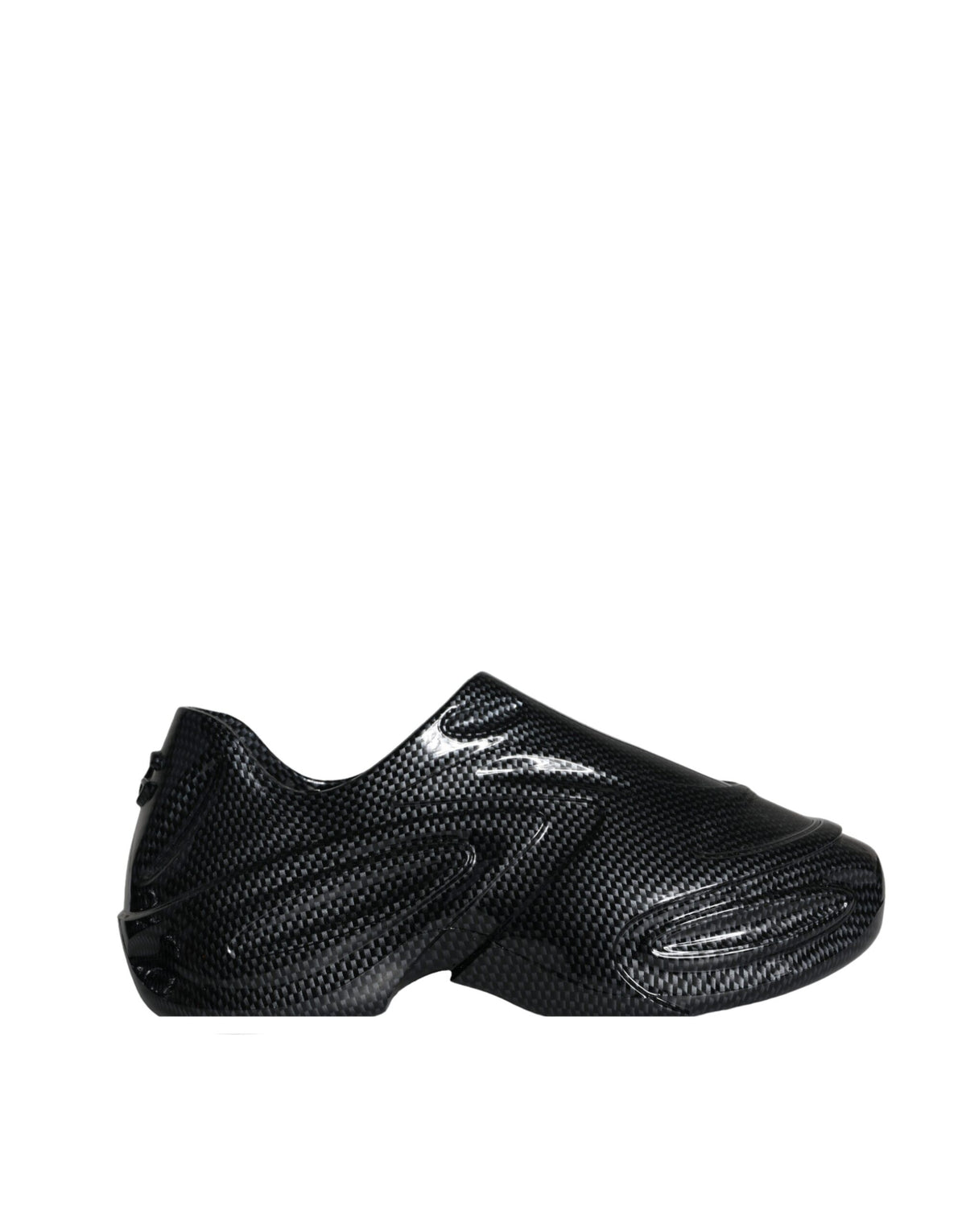 New Dolce & Gabbana Black Foiled Rubber Toy Low Top Men Sneakers Shoes