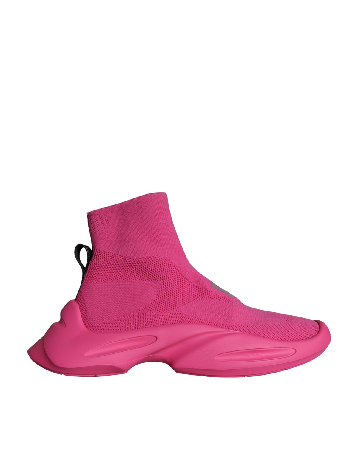 New Dolce & Gabbana Pink Logo Print Slip On Socks Sneakers Shoes