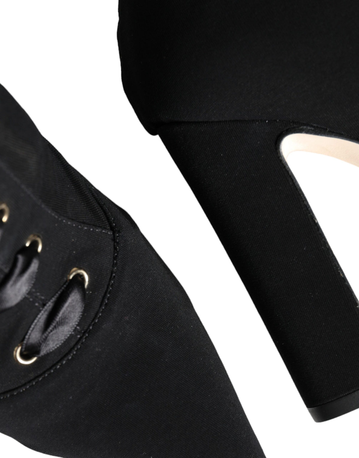 New Dolce & Gabbana Black Jersey Stretch Ankle Booties Shoes