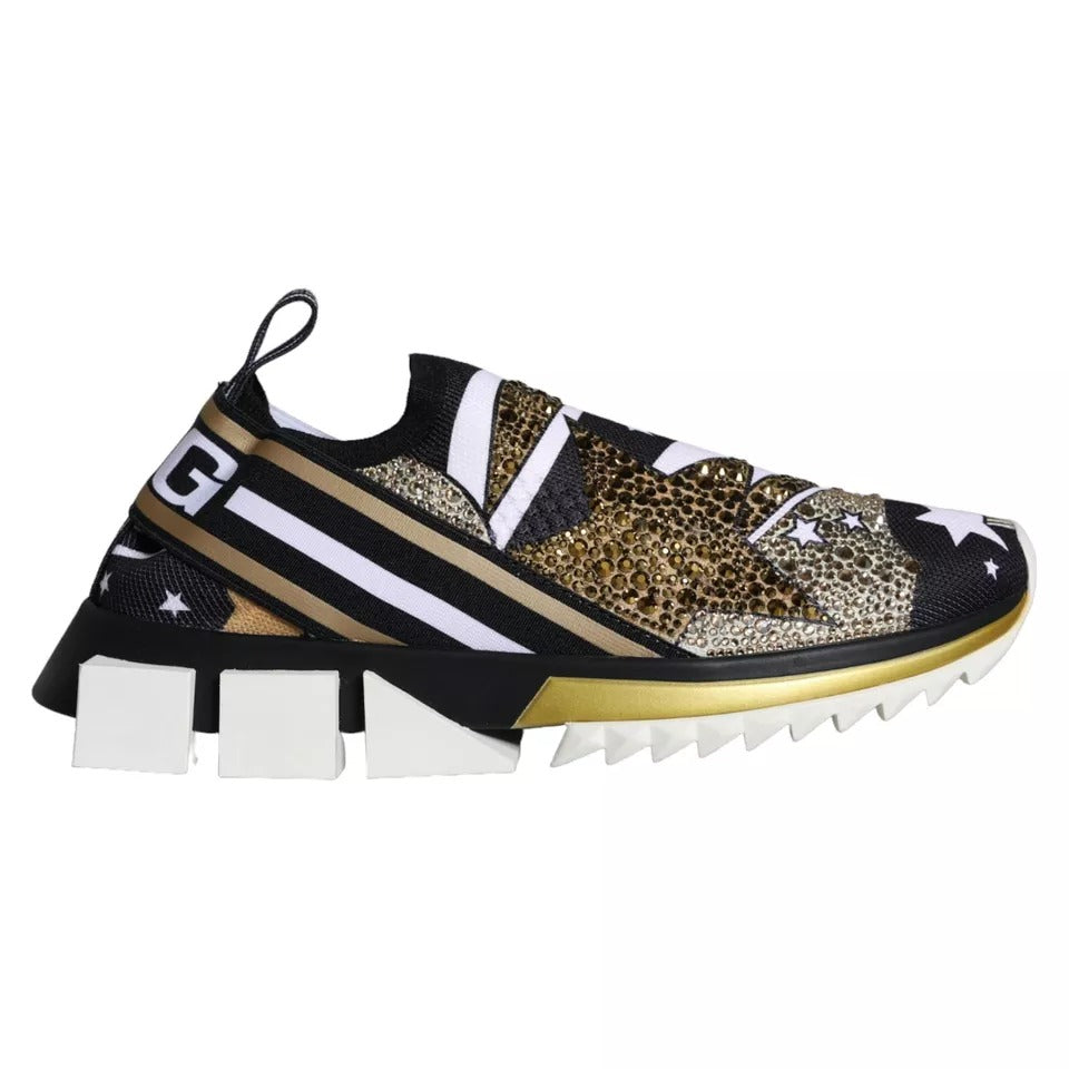 New Dolce & Gabbana Multicolor Comet Star Print Sorrento Sneakers Shoes