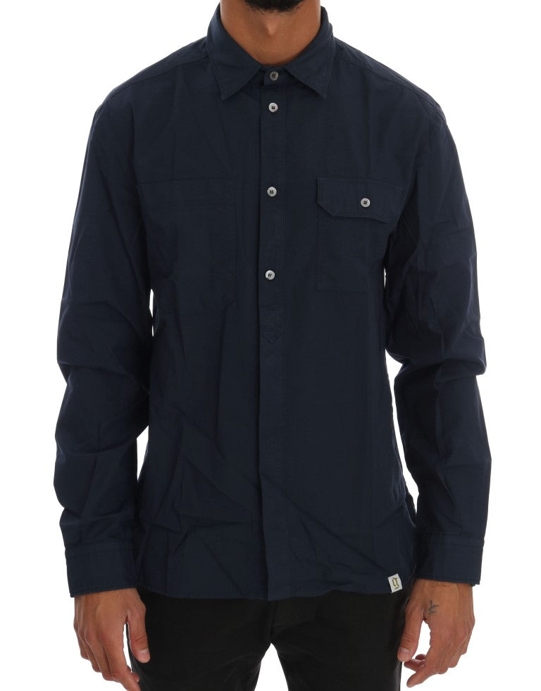 John Galliano Blue Casual Cotton Long Sleeve Shirt - PreLoved & Luxe