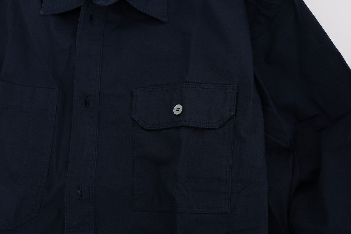 John Galliano Blue Casual Cotton Long Sleeve Shirt - PreLoved & Luxe