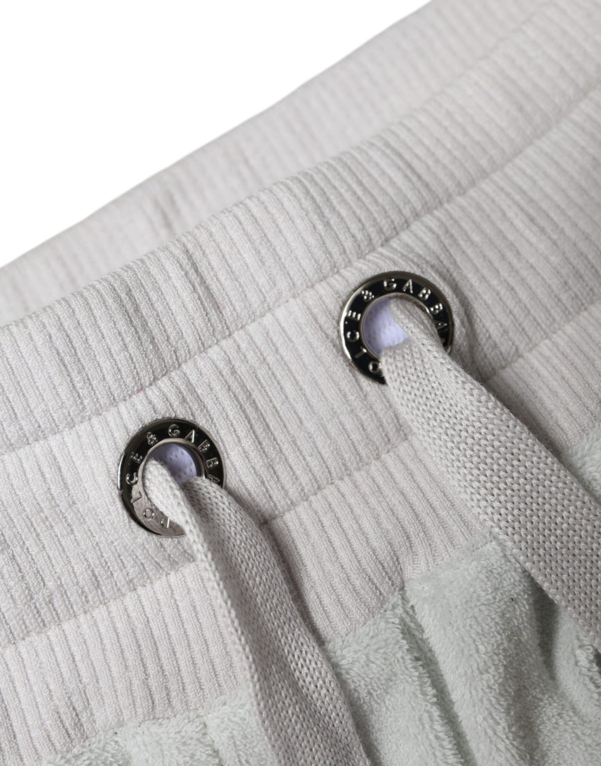 New Dolce & Gabbana White Nylon Jogger Sweatpants Pants