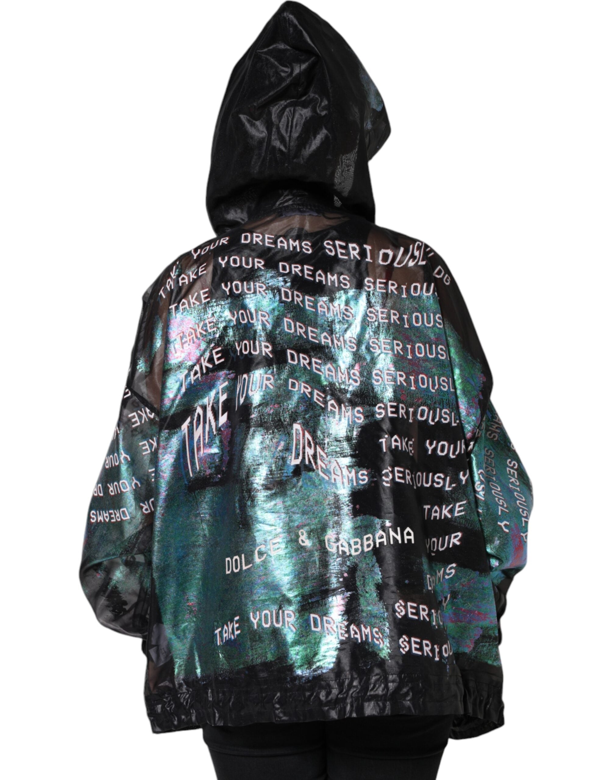 New Dolce & Gabbana Print Hooded Sweatshirt Sweater