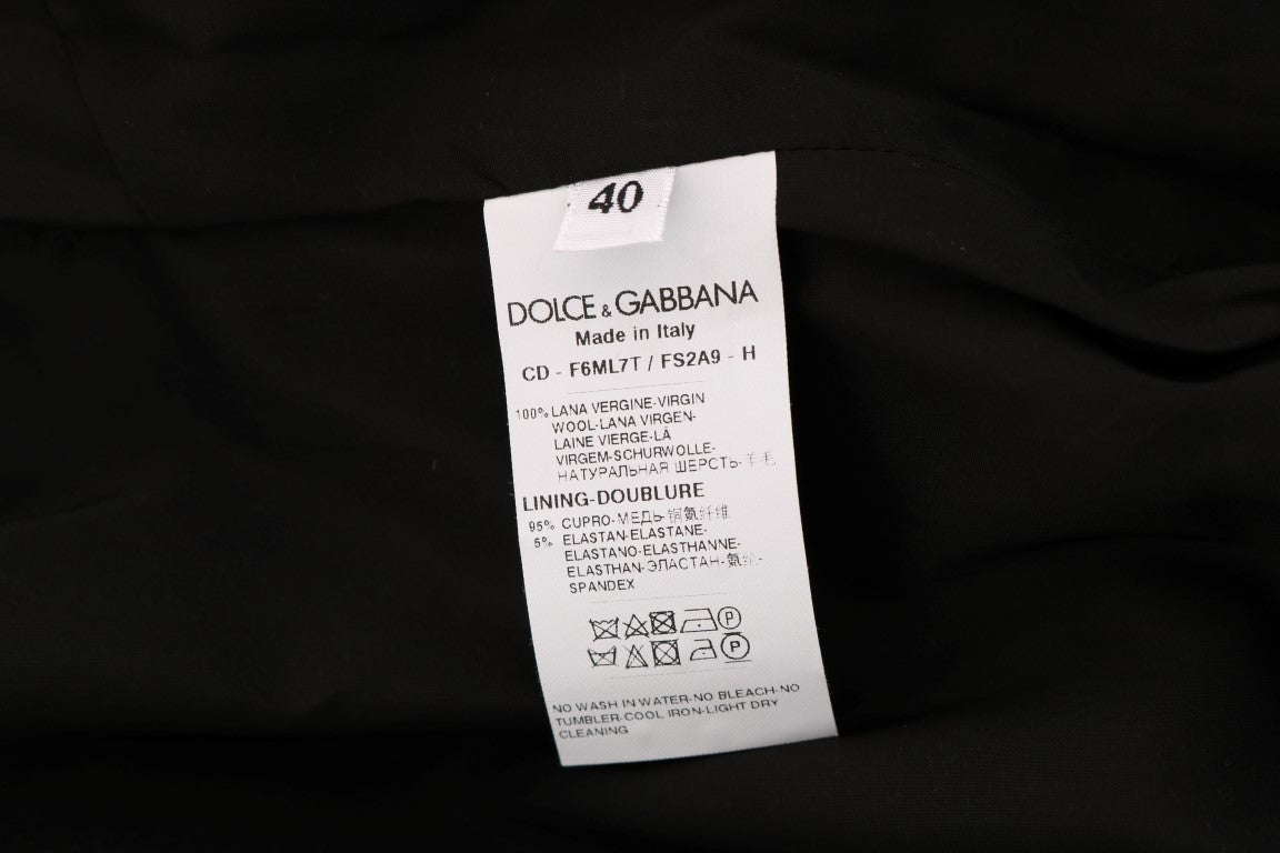 Dolce & Gabbana Gray Polka Dotted Sheath Wool Dress - PreLoved & Luxe