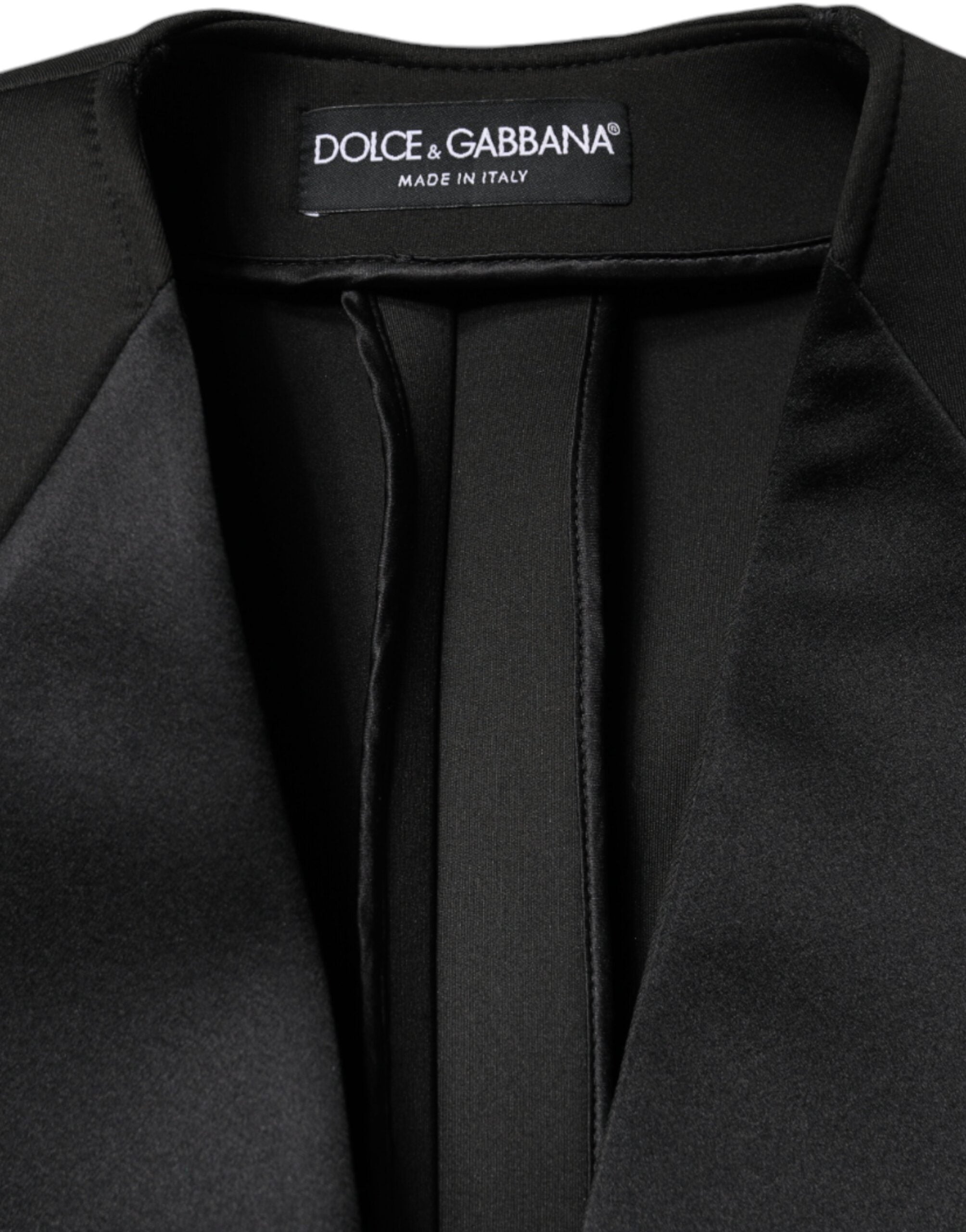New Dolce & Gabbana Black Double Breasted Coat Jacket
