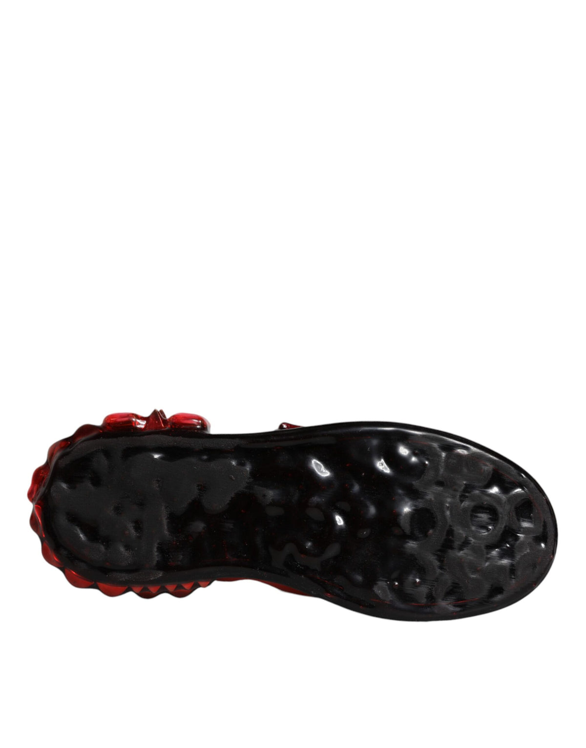 New Dolce & Gabbana White Red Crystals Leather Portofino Sneakers Shoes