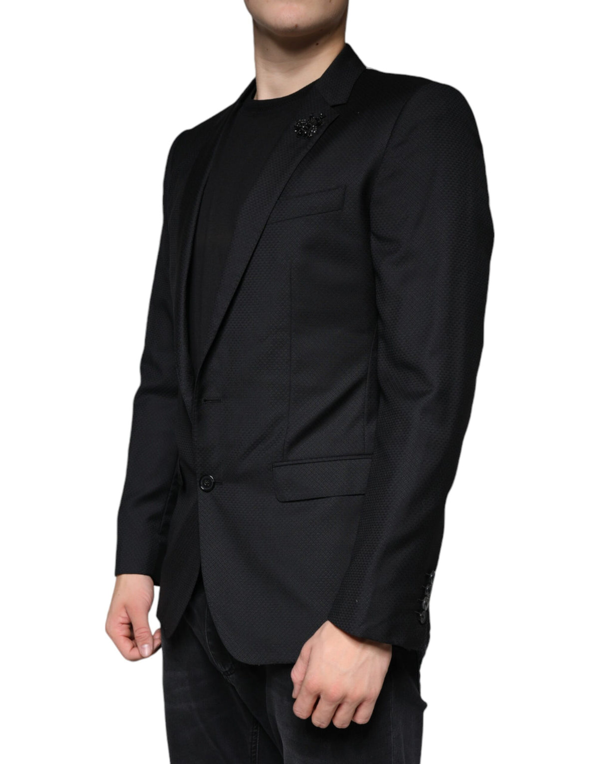 New Dolce & Gabbana Black MARTINI Bee Single Breasted Blazer