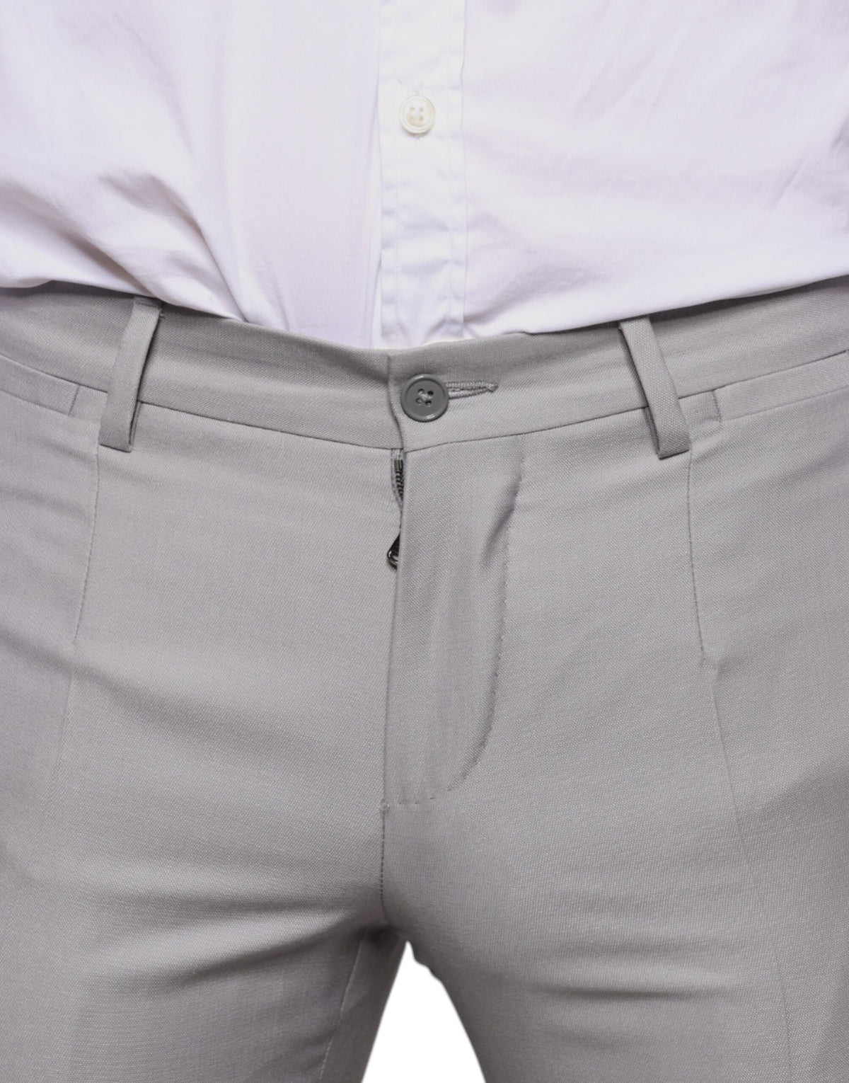 New Dolce & Gabbana Light Gray Wool Dress Pants
