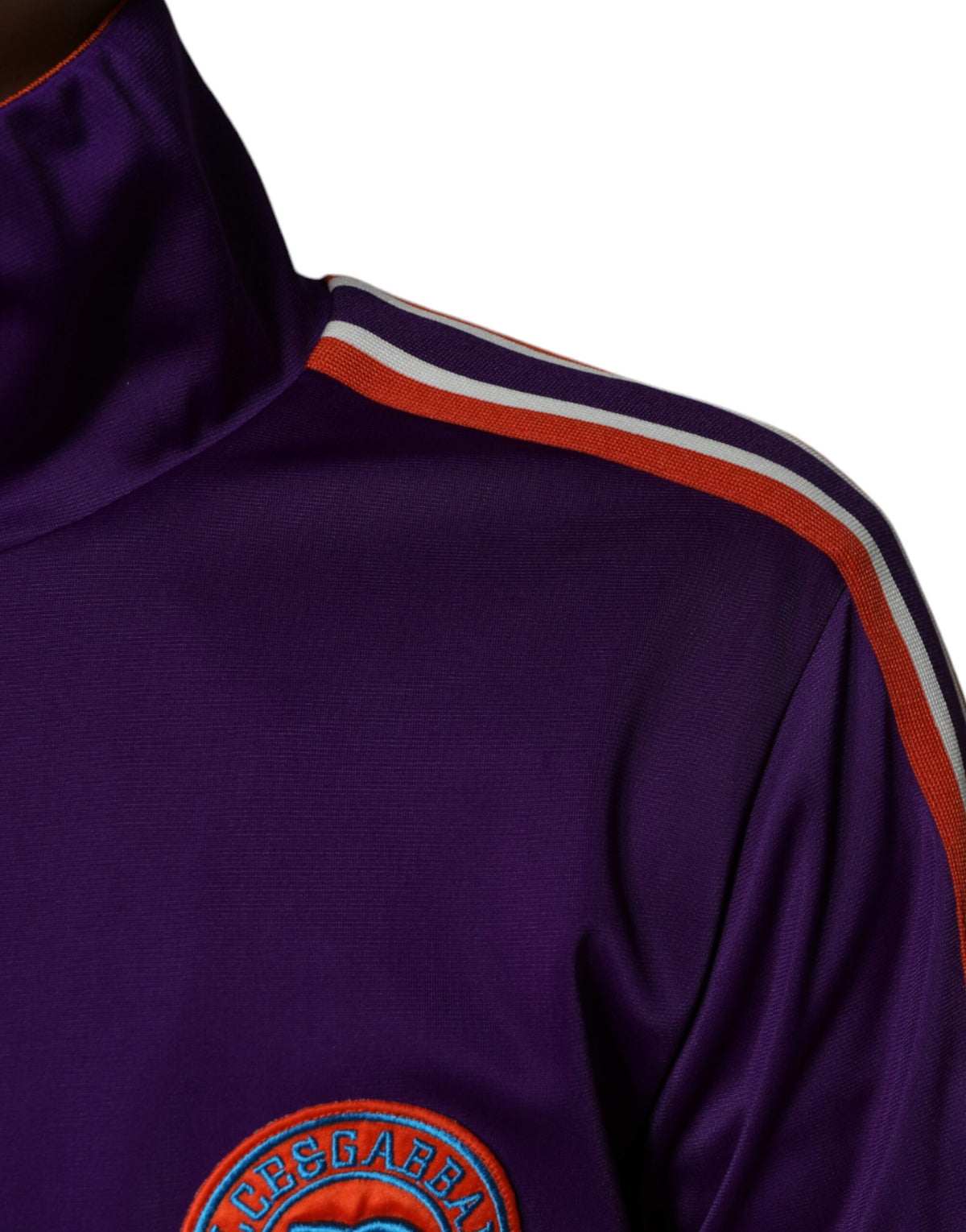 New Dolce & Gabbana Purple Full Zip Long Sleeve Sweater