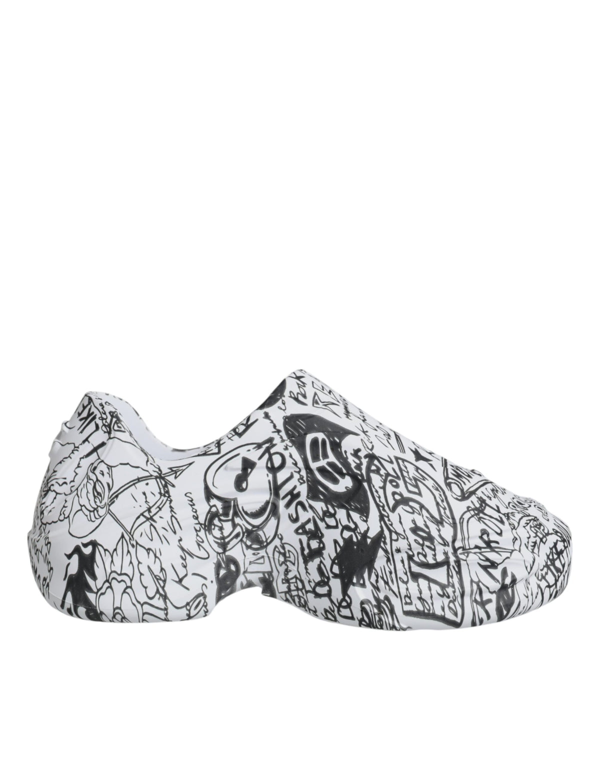 New Dolce & Gabbana White Black Graffiti Daymaster Sneakers Shoes