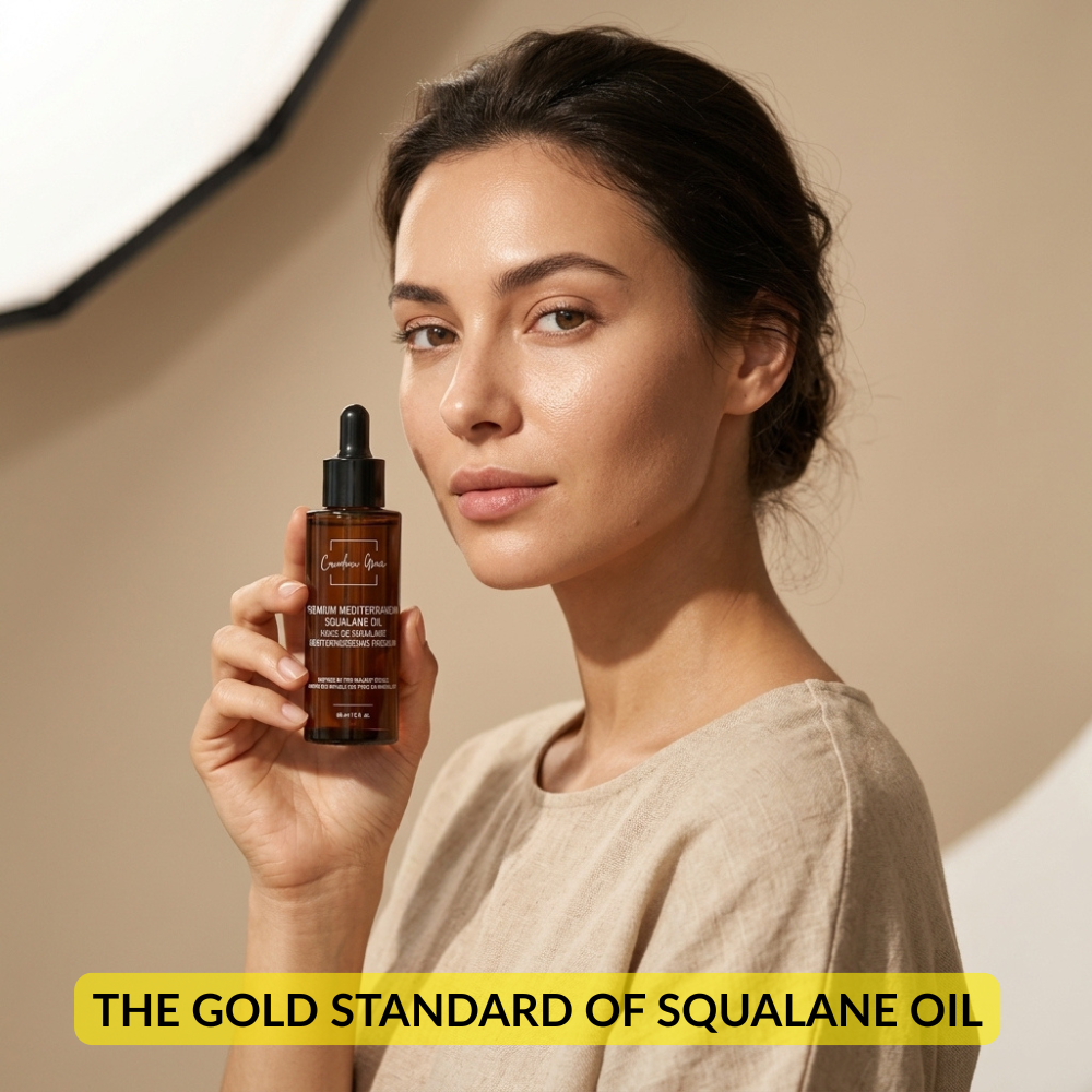 Canadian Grace Premium Mediterranean Squalane Oil | Pre-Makeup Ritual Oil for Smooth, Hydrated Skin