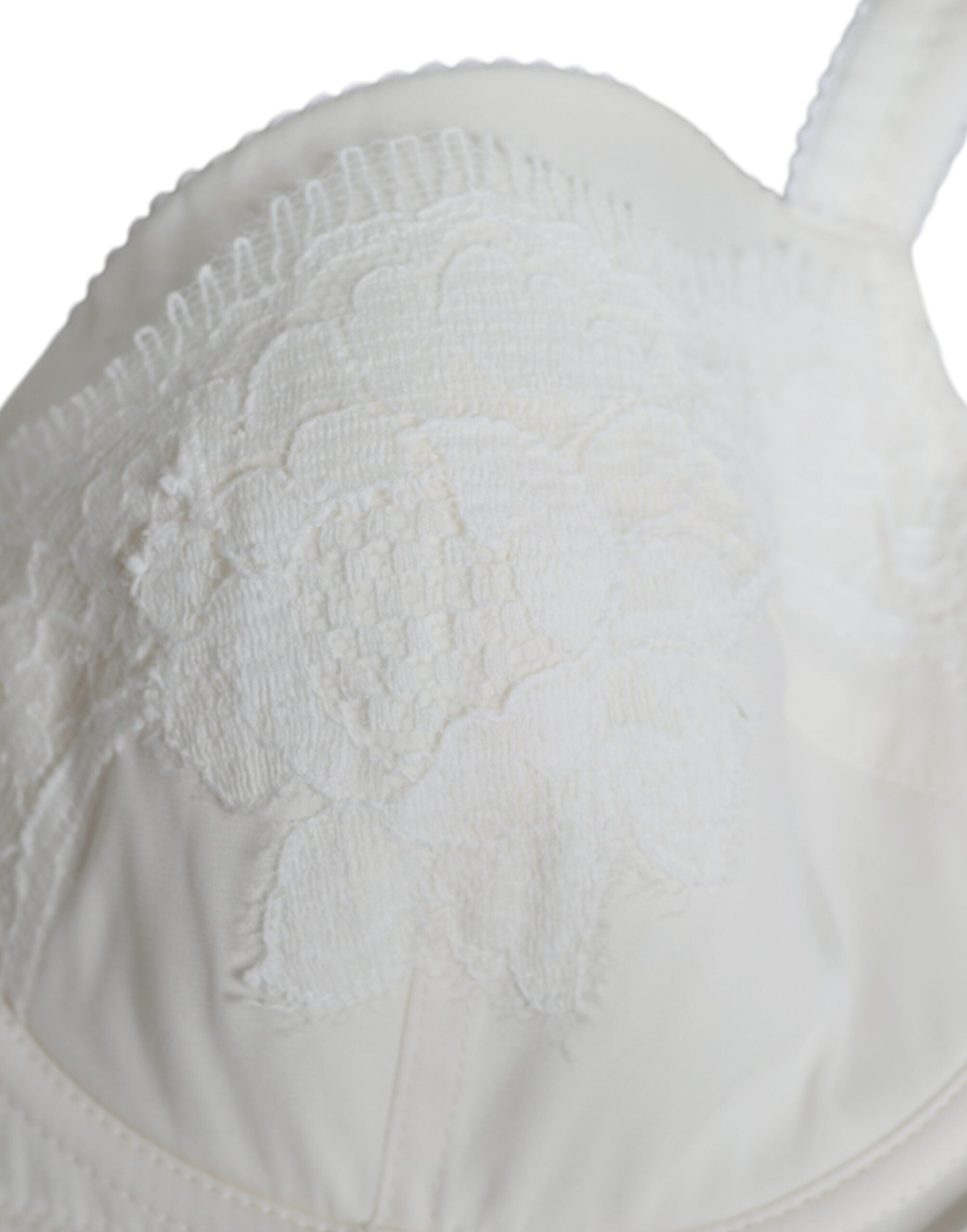 New Dolce & Gabbana White Silk Stretch Panty Balconette Bra Underwear