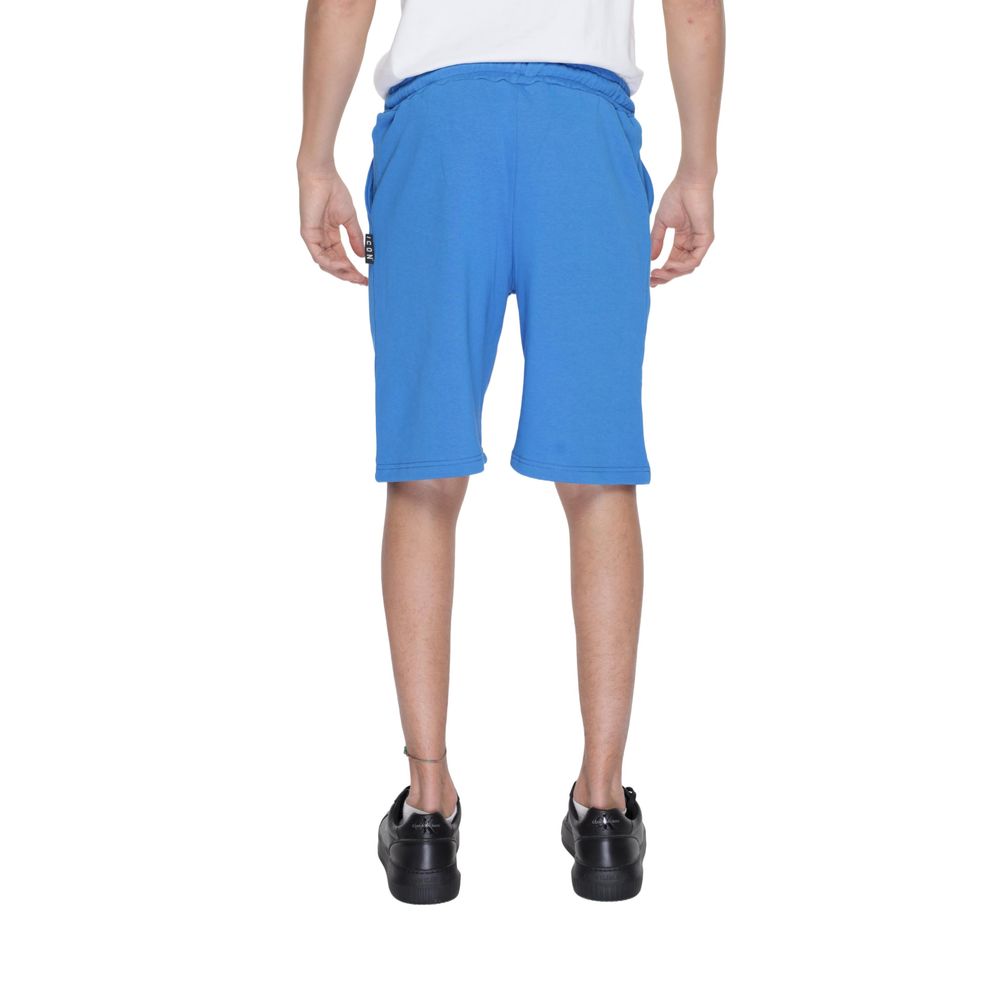 Icon Blue Cotton Bermuda Shorts
