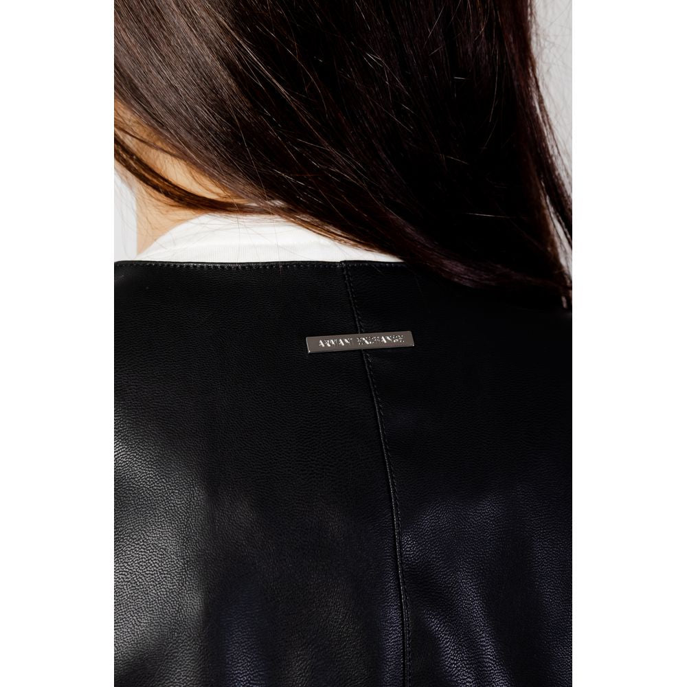Armani Exchange Black Leather Jacket