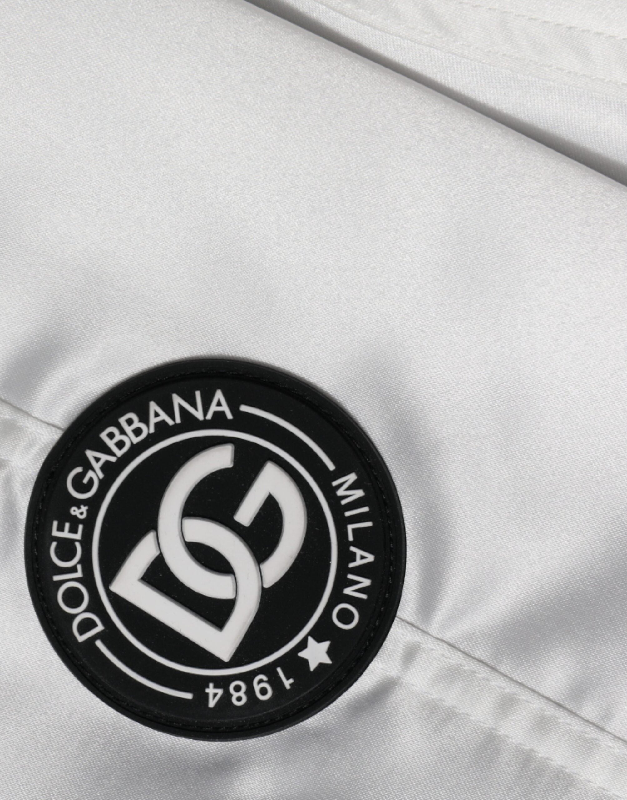 New Dolce & Gabbana White Logo Full Zip Bomber Jacket