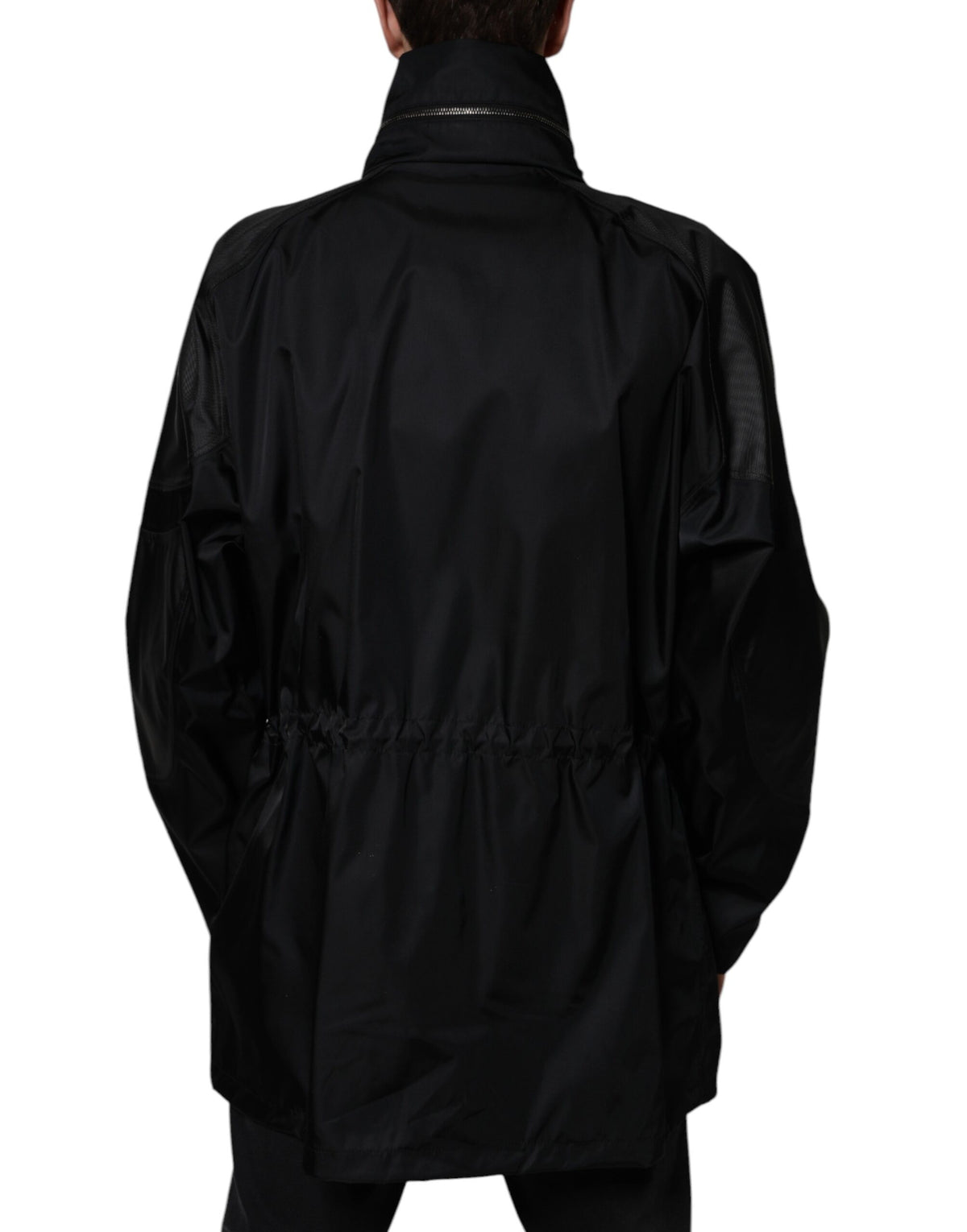 New Dolce & Gabbana Black Nylon Winter Men Parka Coat Jacket