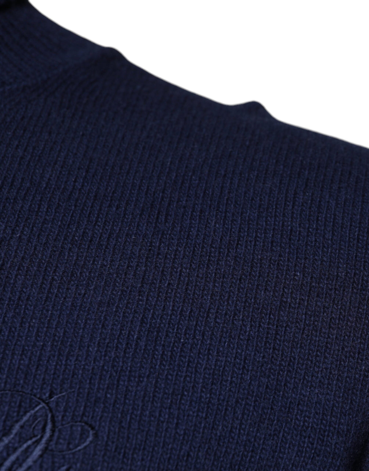 New Dolce & Gabbana Blue Wool Knit Turtleneck Pullover Sweater