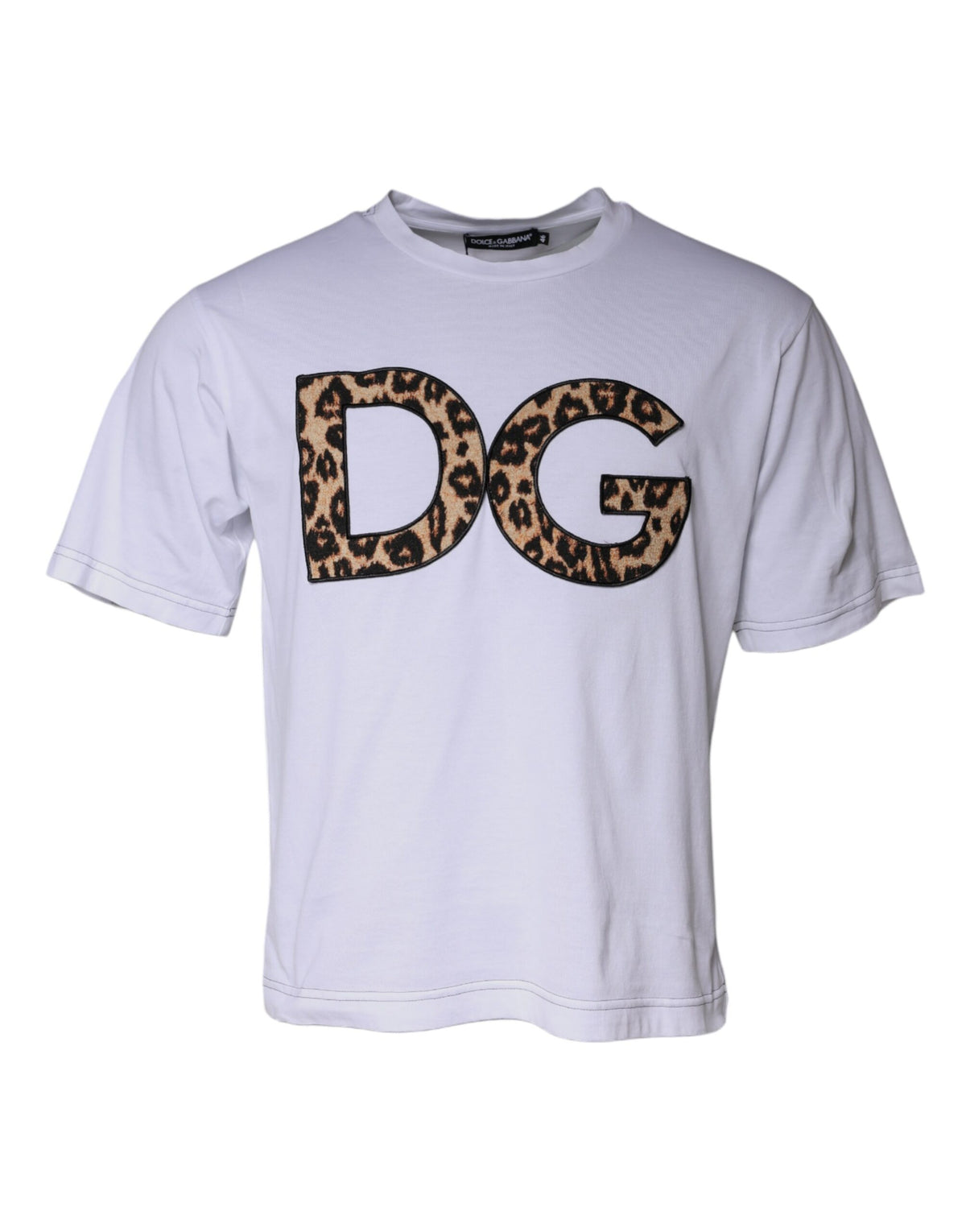 New Dolce & Gabbana White DG Logo Cotton Shorts Sleeves T-shirt