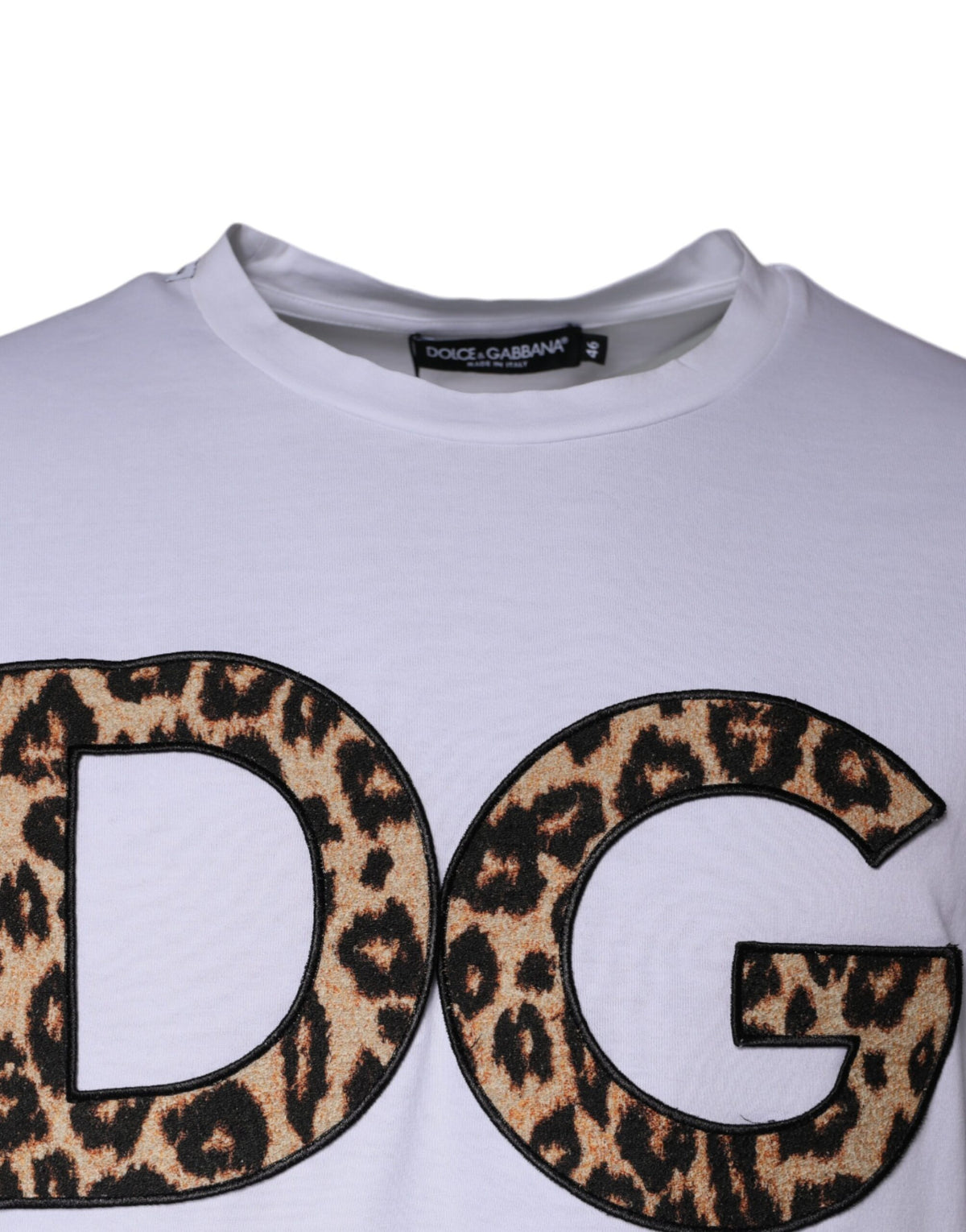 New Dolce & Gabbana White DG Logo Cotton Shorts Sleeves T-shirt