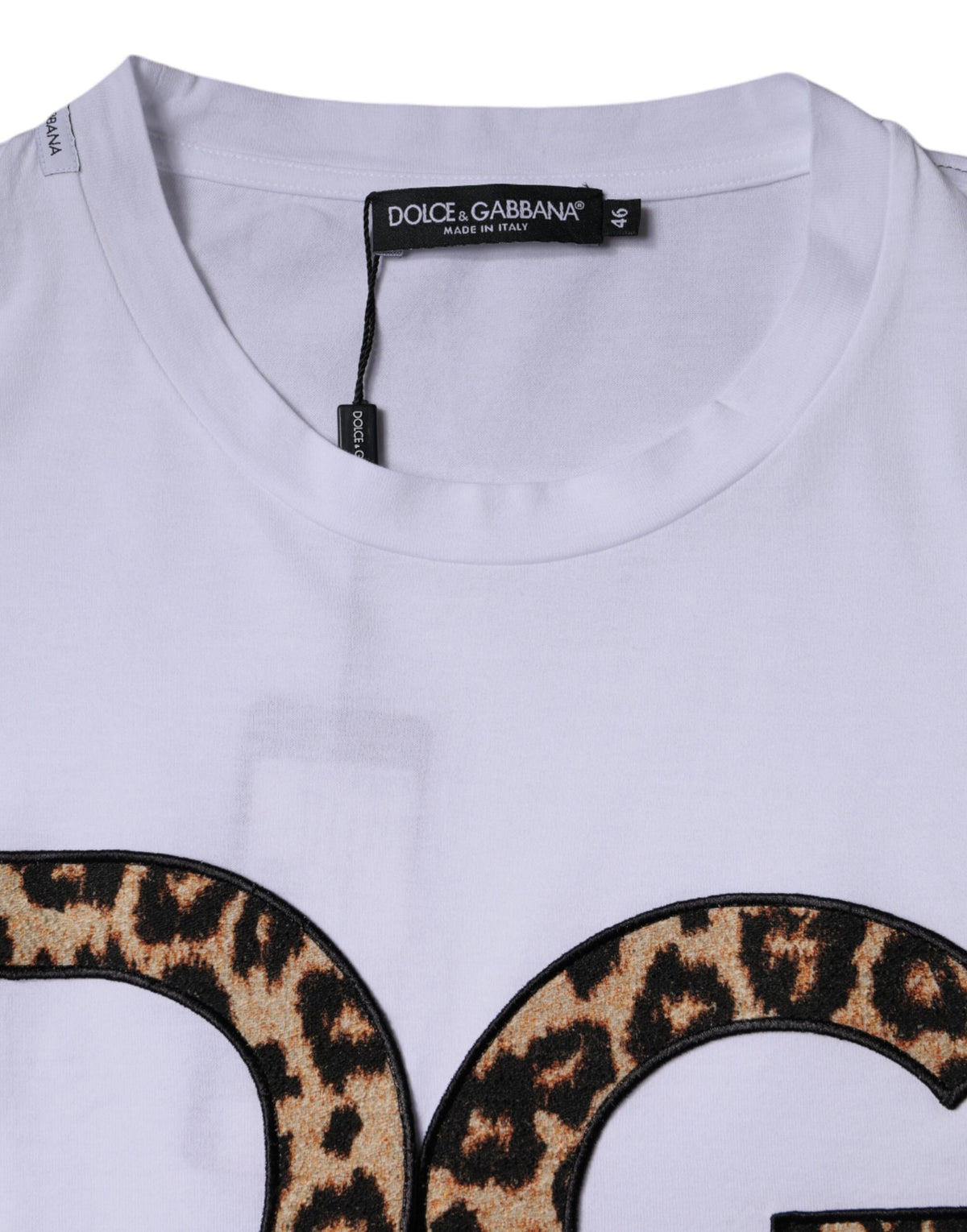 New Dolce & Gabbana White DG Logo Cotton Shorts Sleeves T-shirt