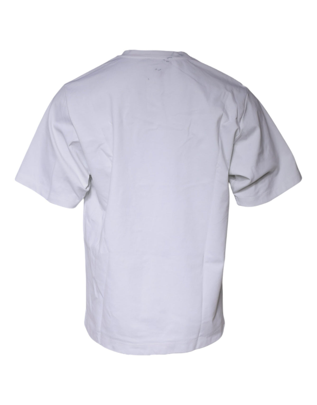 Pre-Owned Dolce & Gabbana White Graphic Print Cotton Crew Neck T-shirt Men's - Very Good