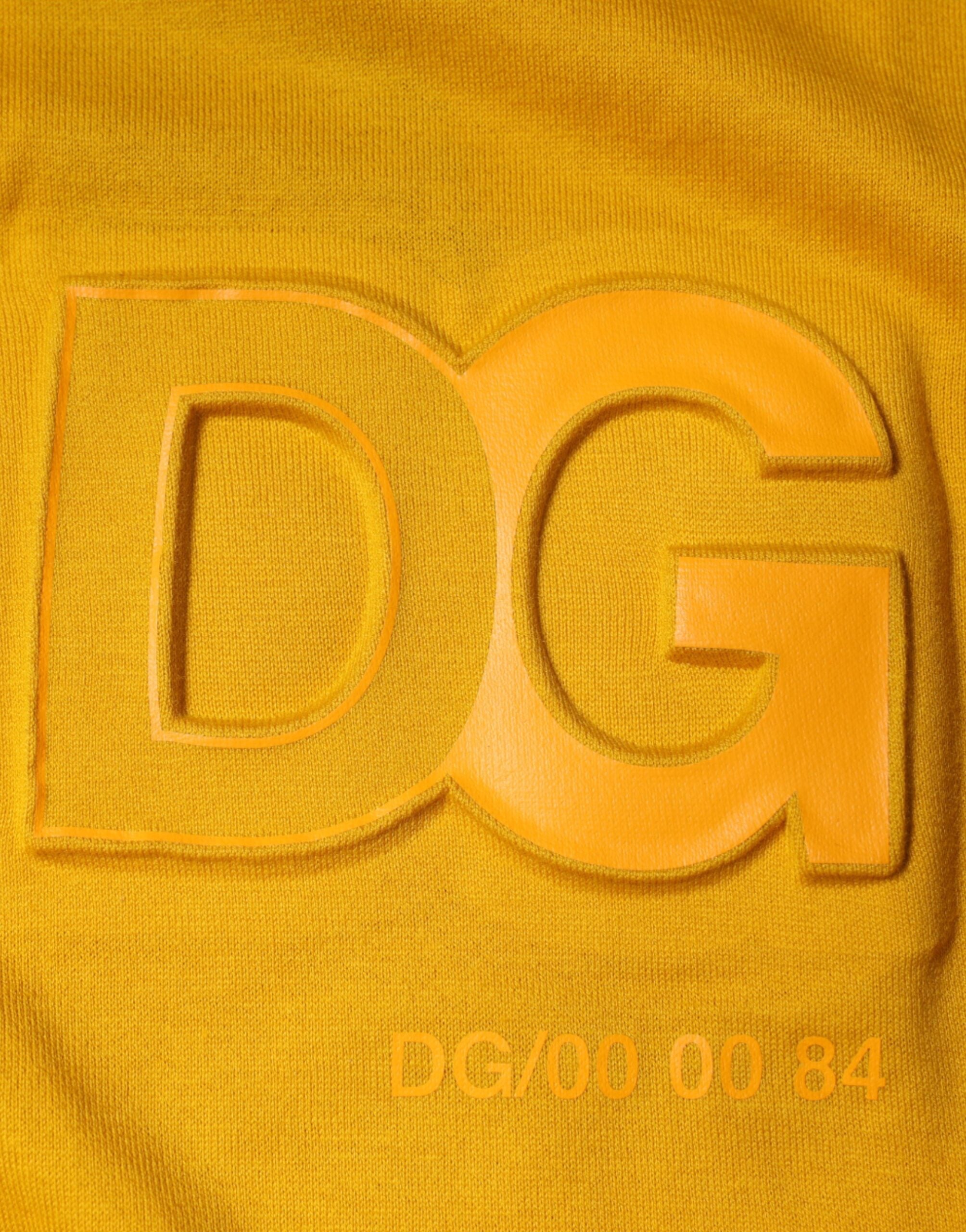 Dolce & Gabbana Mustard Emsed Logo Crew Neck T-shirt