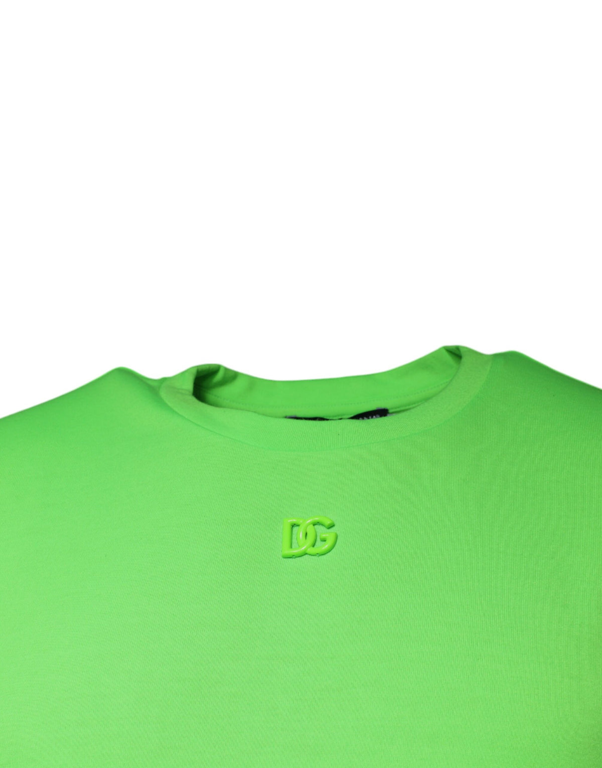 New Dolce & Gabbana Green Logo Round Neck Short Sleeves T-shirt