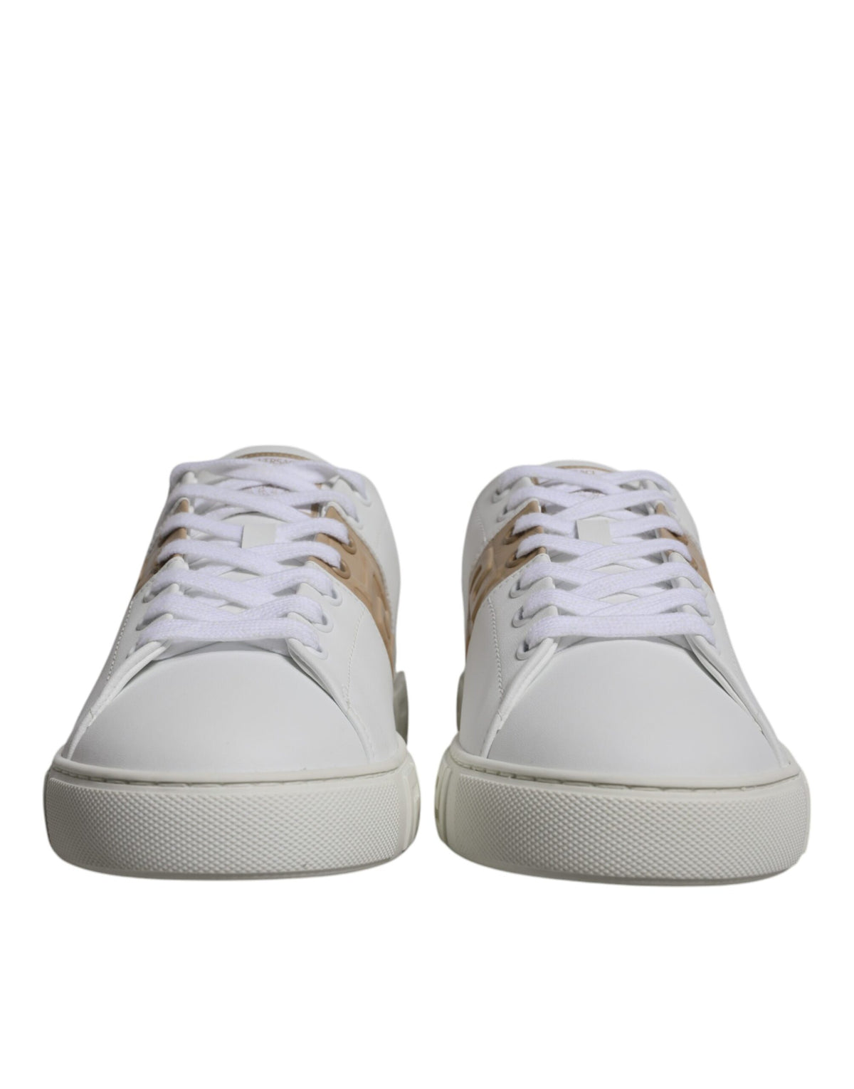 New Versace White Brown Greca Print TPU Low Top Men Sneakers Shoes