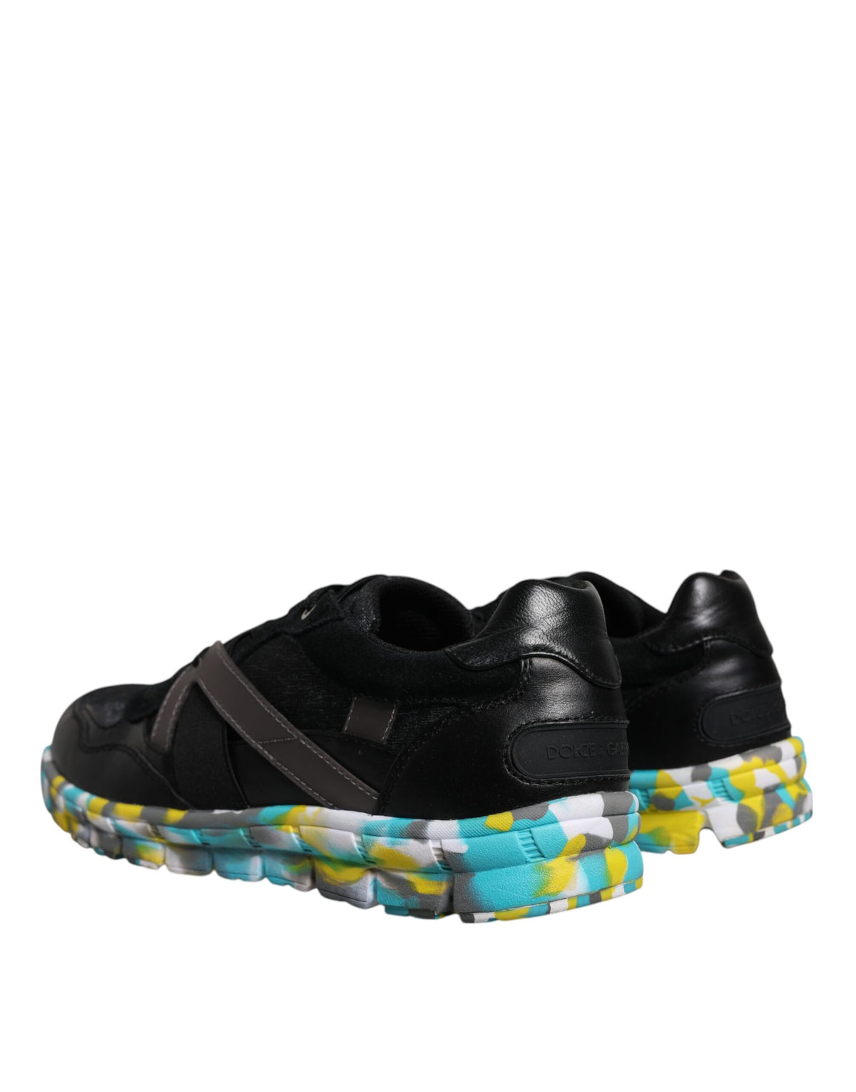 New Dolce & Gabbana Black Low Top Men Sneakers Shoes