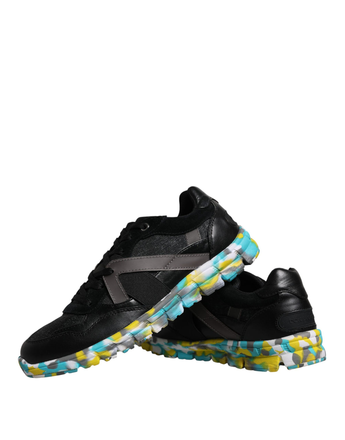 New Dolce & Gabbana Black Low Top Men Sneakers Shoes