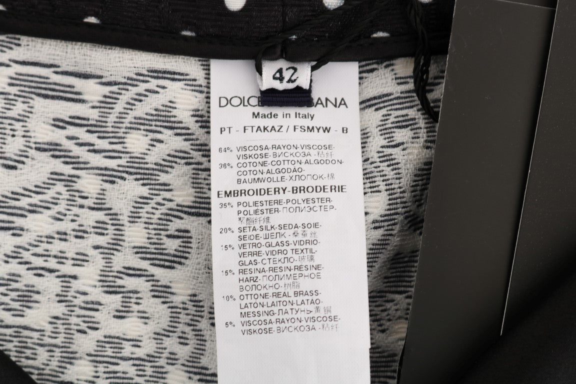 Dolce & Gabbana Black Polka Dot Sicily Crystal Pants - PreLoved & Luxe