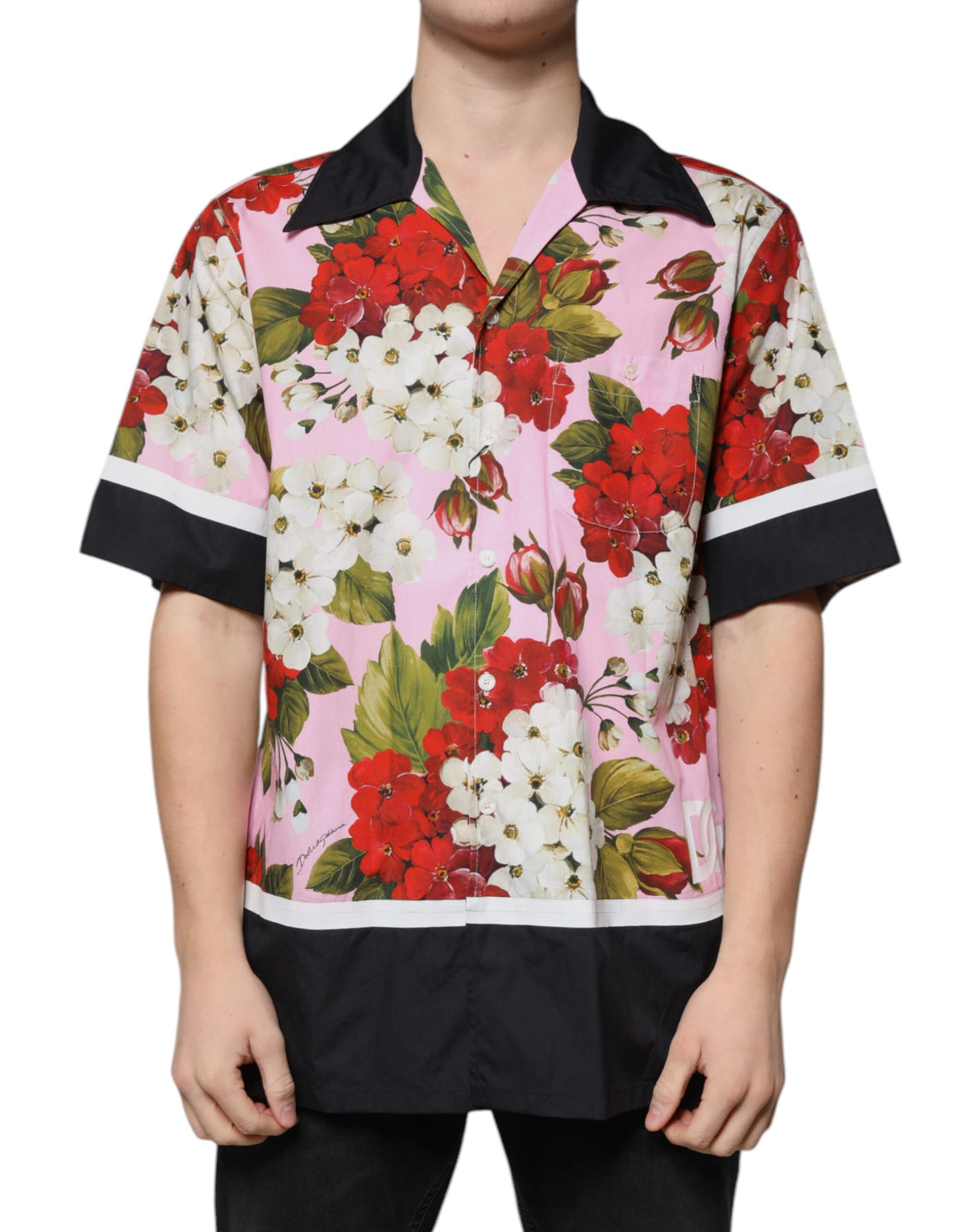 New Dolce & Gabbana Multicolor Floral Button Down Casual Shirt